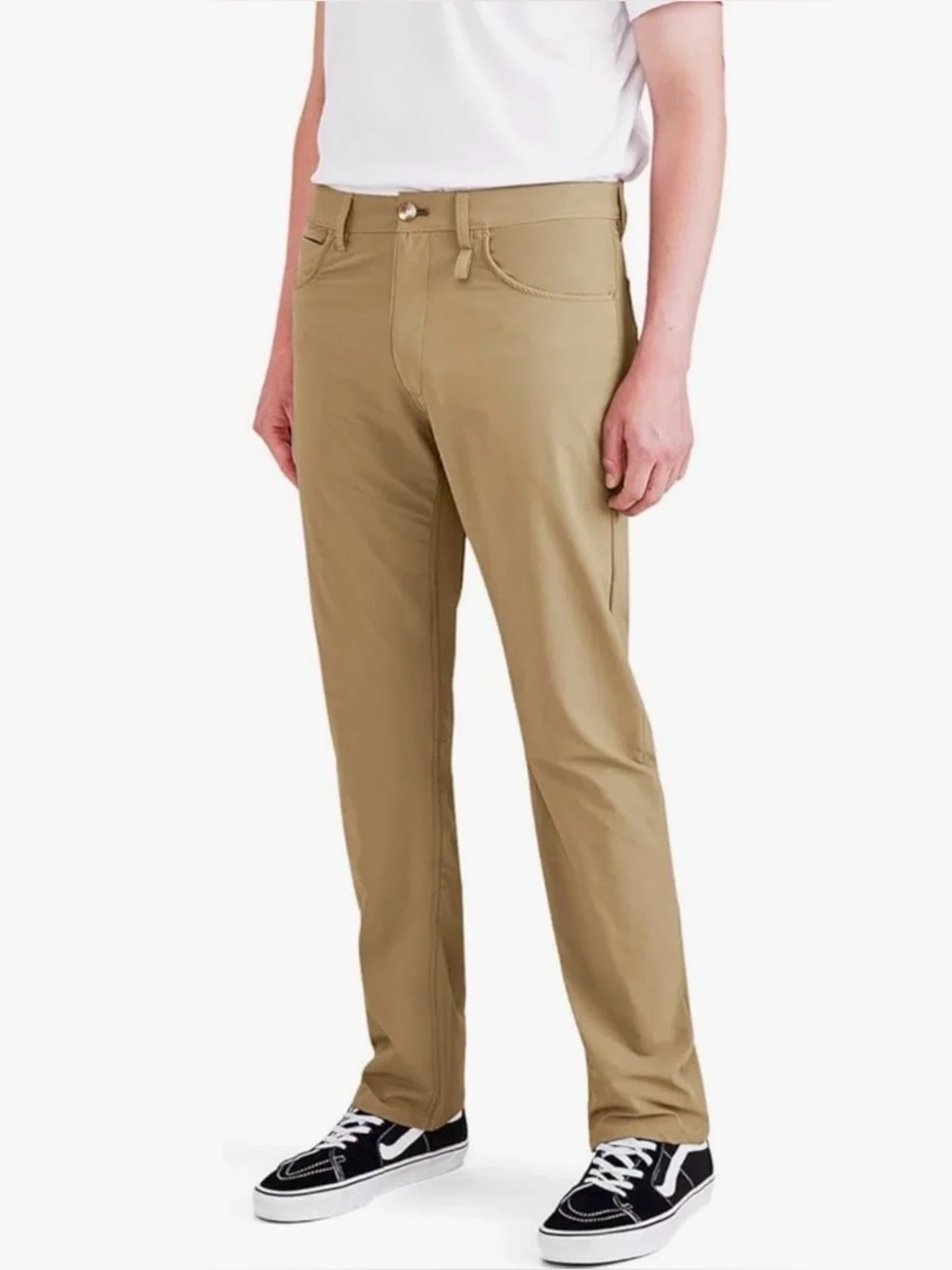 Dockers Pants Go Jean Cut Straight Fit Security Pocket British Khaki Size 34x32